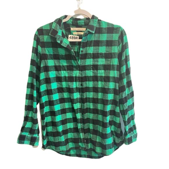 Vtg Woolrich Pemberton Plaid Long Sleeve Flannel Shirt Green M Unisex Buffalo - Picture 1 of 9
